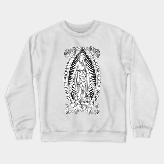 Immaculate Conception 03 - Marian blue bkg Crewneck Sweatshirt by DeoGratias